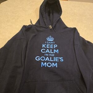 Goalie Mom Navy Hockey Hoodie